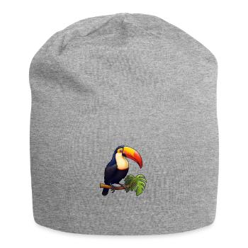 Bird Toucan Comic Style - Jersey Beanie - heather grey - Front