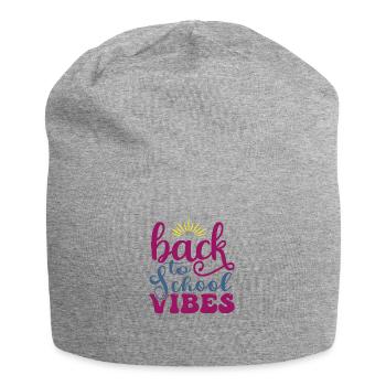 back to school vibes, back to school - Jersey Beanie - heather grey - Front
