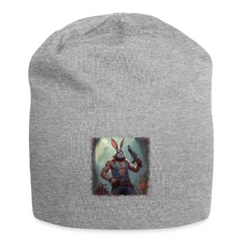easter 2022 easter for men funny lapin bear brown - Jersey-Beanie - Grau meliert - Vorne