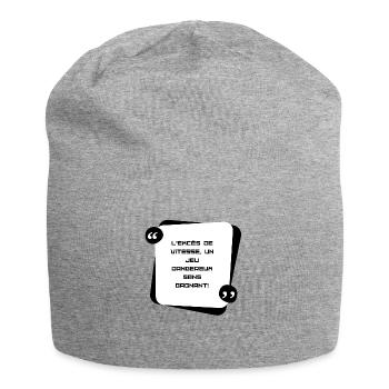 L'excès de vitesse un jeu dangereux, sans gagnant - Bonnet en jersey - gris chiné - Devant