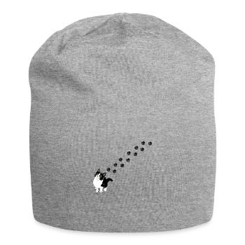 Cat paws - Jersey Beanie - heather grey - Front