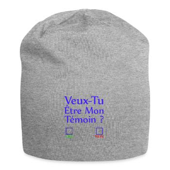 Veux tu être mon témoin ? - Bonnet en jersey - gris chiné - Devant