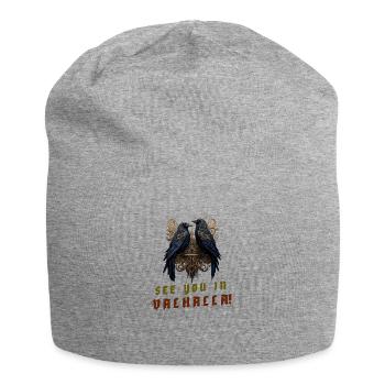 Die Raben Hugin und Munin „See you in Valhalla!“ - Jersey-Beanie - Grau meliert - Vorne