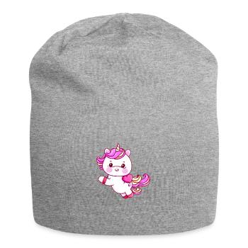 Einhorn Fabeltier Einhörner Mädchen Unicorn - Jersey-Beanie - Grau meliert - Vorne