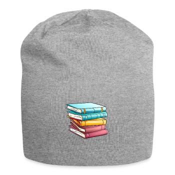 Book Reading Books Gift Reader Book Lover - Jersey Beanie - heather grey - Front