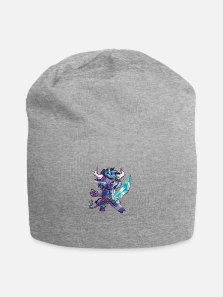 Ninja Stierhorn - Jersey-Beanie - Grau meliert