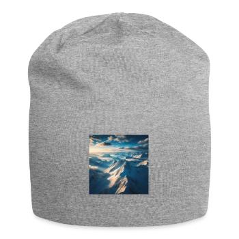 Paysage de montagne au-dessus des nuages - Bonnet en jersey - gris chiné - Devant