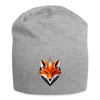 Fox logo, fox head - Jersey Beanie - heather grey - Front