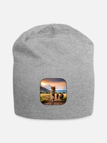 afrikan tiefer - Jersey-Beanie - Grau meliert