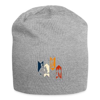 Vintage Retro Bräutigam Paar-Braut Geschenkidee - Jersey-Beanie - Grau meliert - Vorne