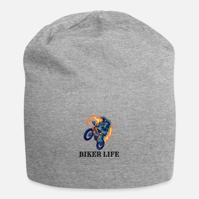 Cosmic Biker - Jersey Beanie - heather grey