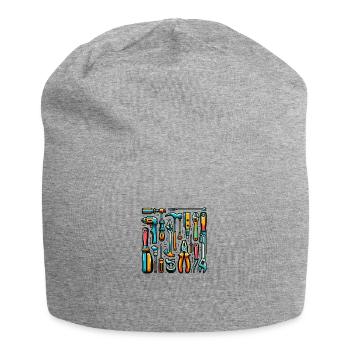Sammlung verschiedener Werkzeuge - Jersey-Beanie - Grau meliert - Vorne