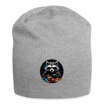 Raton laveur Poker ALL IN - Bonnet en jersey - gris chiné - Devant