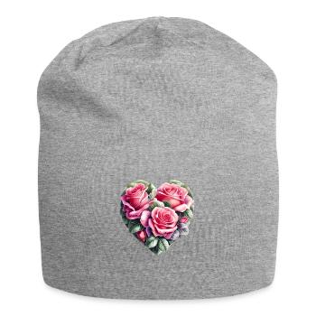 Valentine's Day Wedding Mother's Day Love Engagement - Jersey Beanie - heather grey - Front