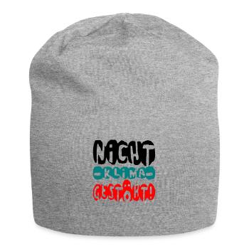 nicht klima gestört - Jersey-Beanie - Grau meliert - Vorne