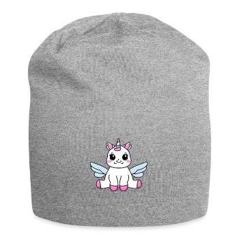 Einhorn Fabelwesen Mädchen Fabeltier Einhörner - Jersey-Beanie - Grau meliert - Vorne