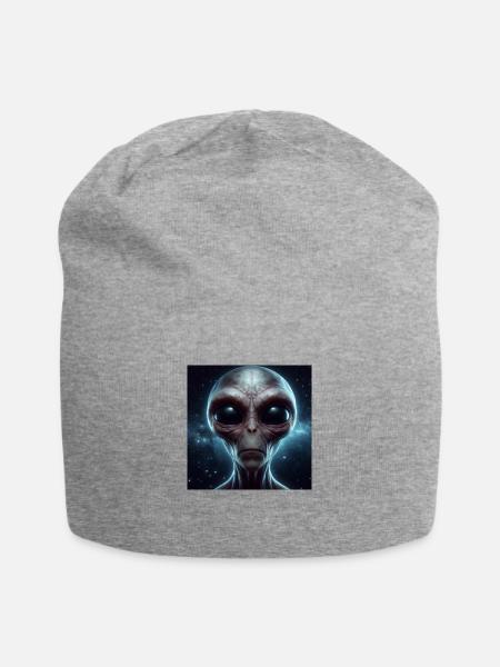Astronomie - Jersey-Beanie - Grau meliert