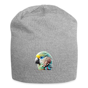 Perruche Bird Propriétaire d’oiseau Calopsitte - Bonnet en jersey - gris chiné - Devant