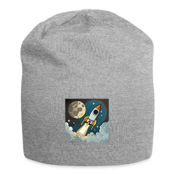 Emmenez-moi sur la lune Démarrage d’une fusée spatiale vintage - Bonnet en jersey - gris chiné - Devant