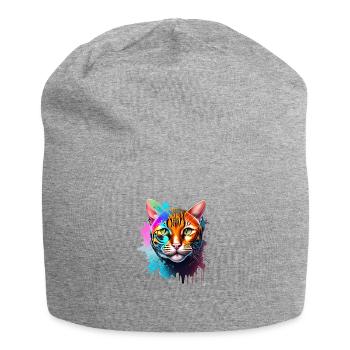 Cat, Pet, Kitten, Cat Owner, Domestic Cat - Jersey Beanie - heather grey - Front