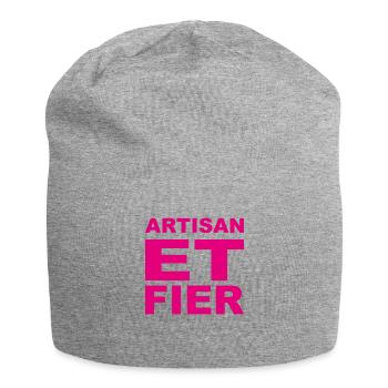 Artisan et Fier - Bonnet en jersey - gris chiné - Devant