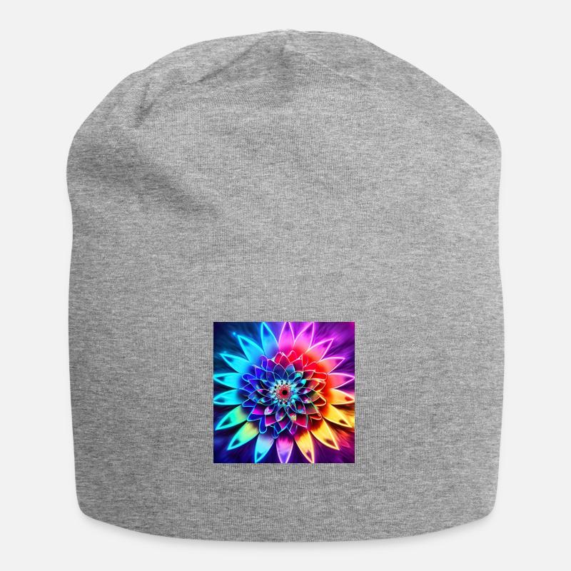 Fleur - Bonnet en jersey - gris chiné