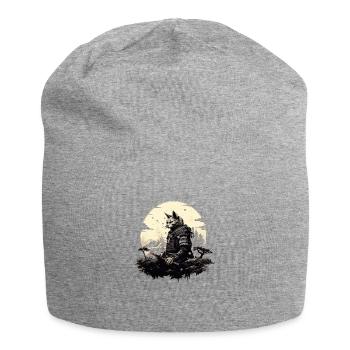Ronin cat - Jersey Beanie - heather grey - Front