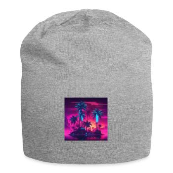Insel - Jersey-Beanie - Grau meliert - Vorne
