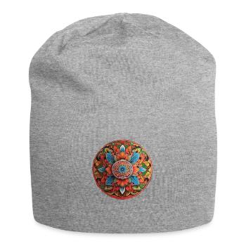 Mandala - Jersey Beanie - heather grey - Front