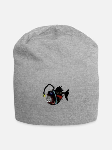 anglerfisch - Jersey-Beanie - Grau meliert