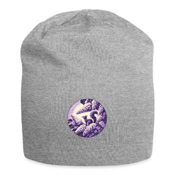 Art de l’écureuil lilas - Bonnet en jersey - gris chiné - Devant