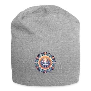 Mandala Time 4 - Jersey-Beanie - Grau meliert - Vorne