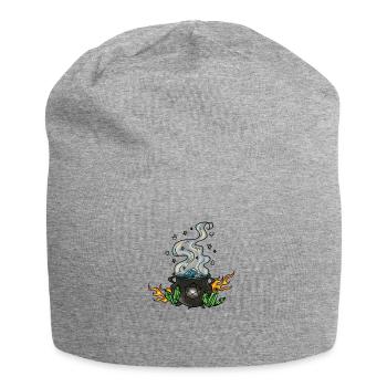 Der vier Elemente Kessel - Jersey-Beanie - Grau meliert - Vorne