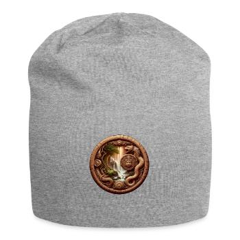 Maya meets China around - Jersey Beanie - heather grey - Front