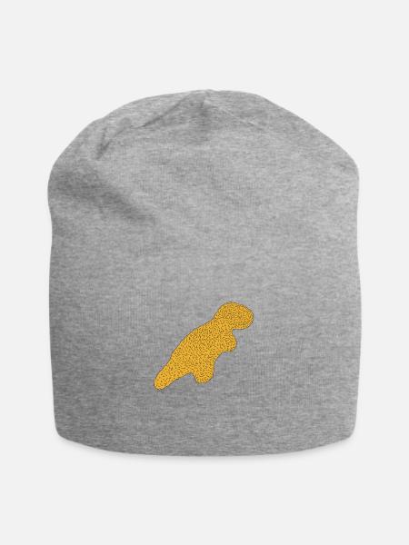 Dinosaurier Nugget - Jersey-Beanie - Grau meliert