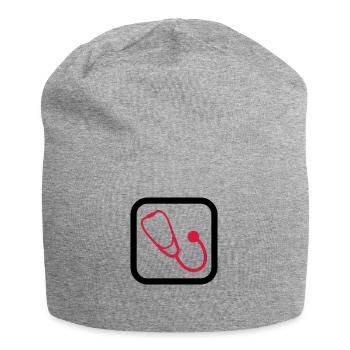 Doktor Stethoskop Outfit Medizinisches Fachwissen - Jersey-Beanie - Grau meliert - Vorne