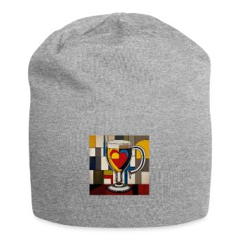 57986456 - Jersey-Beanie - Grau meliert - Vorne