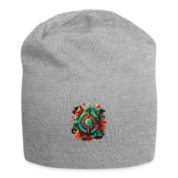 Schönes mathematisches Architektonisches Konstrukt - Jersey-Beanie - Grau meliert - Vorne
