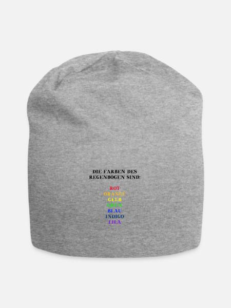 Farben Regenbogen Geschenkidee für Kinder bunt - Jersey-Beanie - Grau meliert