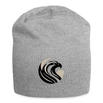 Tête d’aigle stylisée - Bonnet en jersey - gris chiné - Devant
