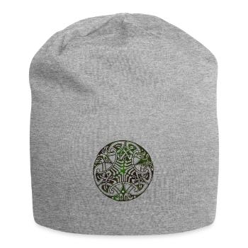 Cercles celtiques, coins, échantillons, symboles gothiques - Bonnet en jersey - gris chiné - Devant