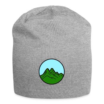 Montagnes 2 - Bonnet en jersey - gris chiné - Devant