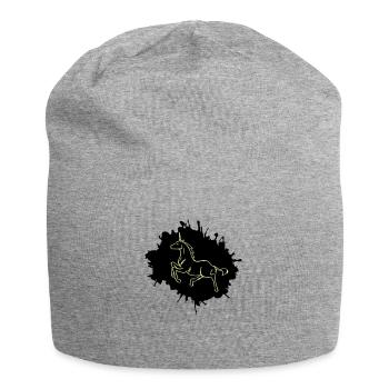 Unicorn blobs - Jersey Beanie - heather grey - Front