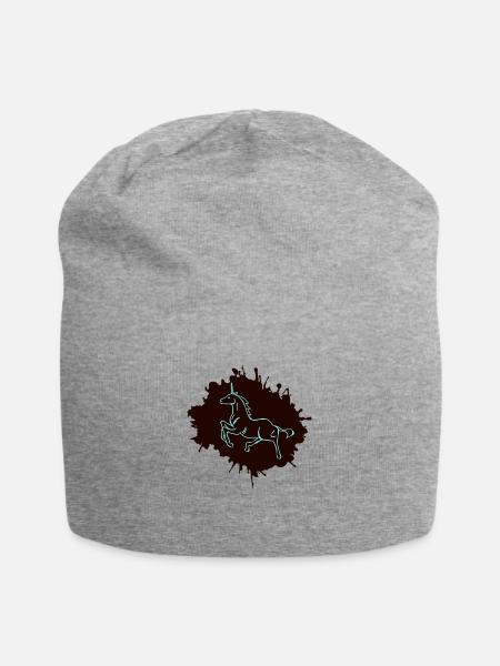 unicorn klecks - Jersey-Beanie - Grau meliert