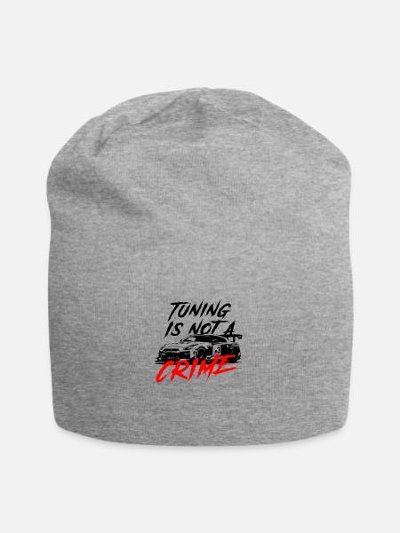 tuning is not a crime - Jersey-Beanie - Grau meliert