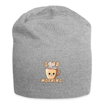 Good Morning Cute Cat Cup - Jersey-Beanie - Grau meliert - Vorne