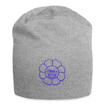 fleur peep méchant méchant méchant cool sourire vilain visage - Bonnet en jersey - gris chiné - Devant
