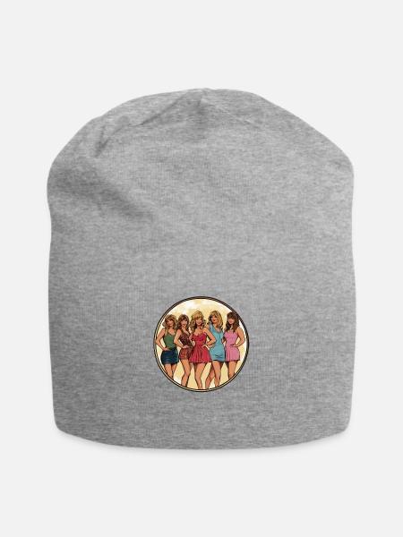Starke Freundschaft und stilvolle Auftritte - Jersey-Beanie - Grau meliert
