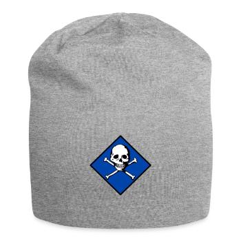 Crâne et os - Bonnet en jersey - gris chiné - Devant