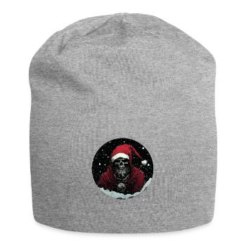 Grusel-Santa: Festlicher Schrecken! - Jersey-Beanie - Grau meliert - Vorne